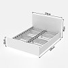 Κρεβάτι διπλό Toscana pakoworld σε λευκή απόχρωση 160x200εκ 361-000025