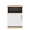 Κομοδίνο Galdi pakoworld σε sonoma-λευκή απόχρωση 40x45x60εκ 361-000035