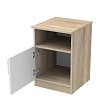 Κομοδίνο Galdi pakoworld σε sonoma-λευκή απόχρωση 40x45x60εκ 361-000035