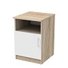 Κομοδίνο Galdi pakoworld σε sonoma-λευκή απόχρωση 40x45x60εκ 361-000035