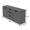 Μπουφές Doha pakoworld σε λευκή απόχρωση 180x45x80.5εκ 361-000073