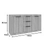 Μπουφές Doha pakoworld σε wenge απόχρωση 150x45x80.5εκ 361-000101