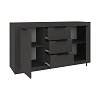 Μπουφές Doha pakoworld σε ανθρακί απόχρωση 150x45x80.5εκ 361-000102