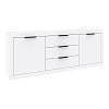 Μπουφές Doha pakoworld σε λευκή απόχρωση 210x45x80.5εκ 361-000107