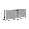 Μπουφές Doha pakoworld σε λευκή απόχρωση 210x45x80.5εκ 361-000107