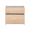 Κομοδίνο Comcie pakoworld σε φυσικό με γκρι απόχρωση 50x42x45.5εκ 362-000001