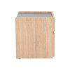 Κομοδίνο Comcie pakoworld σε φυσικό με γκρι απόχρωση 50x42x45.5εκ 362-000001