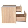 Κομοδίνο Comcie pakoworld σε φυσικό με γκρι απόχρωση 50x42x45.5εκ 362-000001