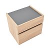 Κομοδίνο Comcie pakoworld σε φυσικό με γκρι απόχρωση 50x42x45.5εκ 362-000001