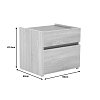 Κομοδίνο Comcie pakoworld σε φυσικό με γκρι απόχρωση 50x42x45.5εκ 362-000001