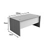 Γραφείο εργασίας Armadi pakoworld sonoma-λευκό 180x75x75εκ 367-000020