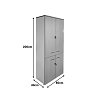 Ντουλάπα γραφείου Armadi pakoworld sonoma-λευκό 80x40x200εκ 367-000021