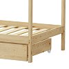 Παιδικό κρεβάτι Mellin τ. Montessori με 2 συρτάρια pakoworld ξύλο πεύκου σε φυσική απόχρωση 90x190εκ 370-000004