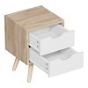 Κομοδίνο Selma pakoworld σε sonoma-λευκή απόχρωση 29.7x29.7x45εκ 370-000024