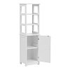 Ντουλάπι-στήλη Larben pakoworld mdf λευκό 40x33x150εκ 370-000032