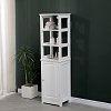 Ντουλάπι-στήλη Larben pakoworld mdf λευκό 40x33x150εκ 370-000032