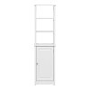 Ντουλάπι-στήλη Larben pakoworld mdf λευκό 40x33x150εκ 370-000032