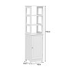 Ντουλάπι-στήλη Larben pakoworld mdf λευκό 40x33x150εκ 370-000032