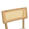 Καρέκλα Raffles pakoworld rubberwood με pe rattan και γκρι μπεζ ύφασμα 47x48x83.5εκ 2τμχ 381-000013