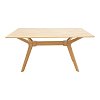 Τραπέζι Raffles pakoworld rubberwood με mdf σε φυσική απόχρωση 150x90x76εκ 381-000014