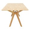 Τραπέζι Raffles pakoworld rubberwood με mdf σε φυσική απόχρωση 150x90x76εκ 381-000014