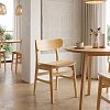 Καρέκλα Lumnia pakoworld rubberwood σε φυσική απόχρωση 46x50x76εκ 382-000008
