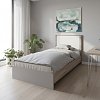 Κρεβάτι Athos pakoworld σε sonoma-λευκό απόχρωση 90x190εκ 383-000091