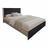 Κρεβάτι Athos pakoworld σε sonoma-ανθρακί απόχρωση 140x200εκ 383-000095