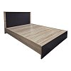 Κρεβάτι Athos pakoworld σε sonoma-ανθρακί απόχρωση 140x200εκ 383-000095