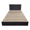 Κρεβάτι Athos pakoworld σε sonoma-ανθρακί απόχρωση 140x200εκ 383-000095