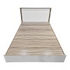 Κρεβάτι Athos pakoworld σε sonoma-λευκή απόχρωση 140x200εκ 383-000096