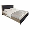 Κρεβάτι Athos pakoworld σε sonoma-ανθρακί απόχρωση 160x200εκ 383-000100
