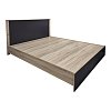 Κρεβάτι Athos pakoworld σε sonoma-ανθρακί απόχρωση 160x200εκ 383-000100