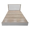 Κρεβάτι Athos pakoworld σε sonoma-λευκό απόχρωση 160x200εκ 383-000101