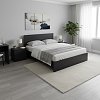 Κρεβάτι Athos pakoworld σε wenge απόχρωση 160x200εκ 383-000102