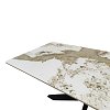 Τραπέζι Bethan pakoworld sintered stone-μέταλλο λευκό μαρμάρου-μαύρο 160x80x75εκ 390-000028