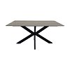 Τραπέζι Bethan pakoworld sonoma με γκρι mdf και μαύρο μέταλλο 160x80x75εκ 390-000031