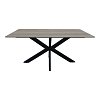 Τραπέζι Bethan pakoworld sonoma με γκρι mdf και μαύρο μέταλλο 180x90x75εκ 390-000032