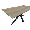Τραπέζι Bethan pakoworld sonoma με γκρι mdf και μαύρο μέταλλο 180x90x75εκ 390-000032