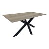 Τραπέζι Bethan pakoworld sonoma με γκρι mdf και μαύρο μέταλλο 180x90x75εκ 390-000032
