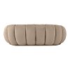 Καναπές Embrace pakoworld βελούδο σε γκρι μπεζ απόχρωση 180x105x65εκ 392-000004