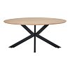 Τραπέζι Makrey pakoworld sonoma mdf- μαύρα μεταλλικά πόδια 160x90x75εκ 392-000020
