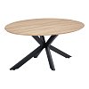 Τραπέζι Makrey pakoworld sonoma mdf- μαύρα μεταλλικά πόδια 160x90x75εκ 392-000020