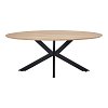 Τραπέζι Makrey pakoworld sonoma mdf- μαύρα μεταλλικά πόδια 180x90x75εκ 392-000022