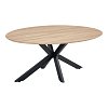 Τραπέζι Makrey pakoworld sonoma mdf- μαύρα μεταλλικά πόδια 180x90x75εκ 392-000022