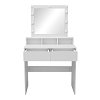 Τουαλέτα κρεβατοκάμαρας Virna pakoworld με led λευκό 80x40x145εκ 412-000003