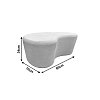 Τραπέζι σαλονιού Fedris pakoworld mdf λευκό 80x70x34εκ 415-000005