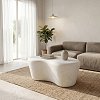 Τραπέζι σαλονιού Fedris pakoworld mdf λευκό 80x70x34εκ 415-000005