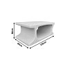 Τραπέζι σαλονιού Nafel pakoworld mdf λευκό 120x60x45εκ 415-000011