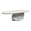 Τραπέζι σαλονιού Zinol pakoworld mdf-polyresin λευκό 105x62x32εκ 415-000015